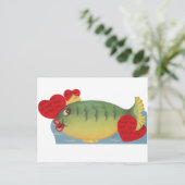Schattigee vis Valentijn Feestdagenkaart (Staand voorkant)
