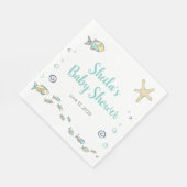 Schattigee vis Zee thema Baby shower Servet (Hoek)