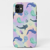 Schattigee visafdichting Ray Whale op gradiënt Reg Case-Mate iPhone Case (Achterkant)
