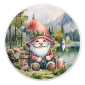 Schattigee visgnoom knutselen huis keramische knop (Voorkant)