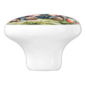 Schattigee visgnoom knutselen huis keramische knop (Zijkant)