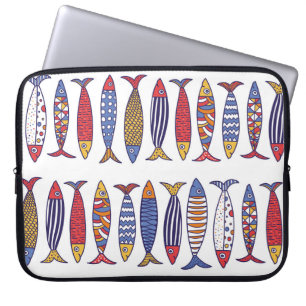Schattigee visillustratie: Kinder naadloze achterg Laptop Sleeve