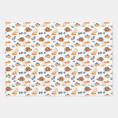 Schattigee visliefhebbers tegelpatroon inpakpapier vel (Voorkant)