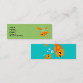 Schattigee visprofielkaarten mini visitekaartje (Voorkant / Achterkant)