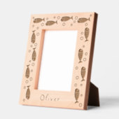 Schattigee vissen en bubbels gegraveerde lijstjes (Links)