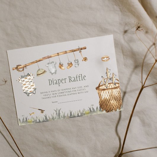 Schattigee Vissen Little Fisherman Diaper Raffle E Informatiekaartje