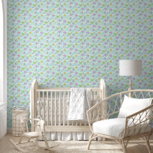 Schattigee vissen pastel blauw behang