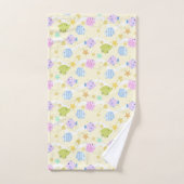 Schattigee vissen pastel geel bad handdoek (Handdoek)