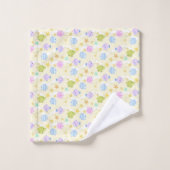 Schattigee vissen pastel geel bad handdoek (Wasdoekje)