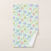 Schattigee vissen pastel groen bad handdoek (Handdoek)