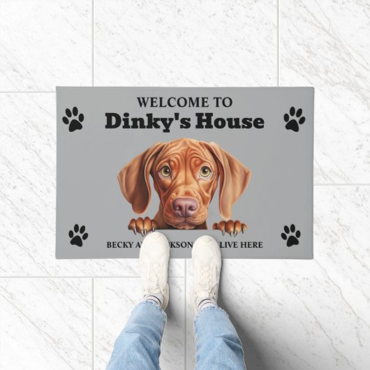 Schattigee Vizsla Hondenfoto Deurmat (Binnen)