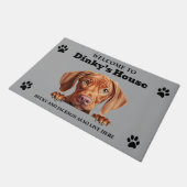 Schattigee Vizsla Hondenfoto Deurmat (Schuin)