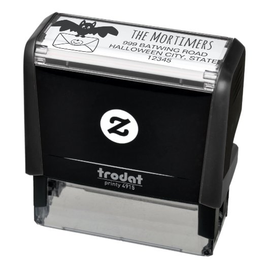 Schattigee vleermuis die post familie Halloween Zelfinktende Stempel (Product)