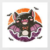 Schattigee vleermuis - Halloween Raamsticker (Vel)