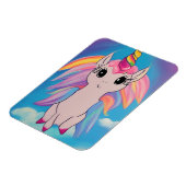 Schattigee Vliegende Eenhoorn Kawaii Schilderij Magneet (Linkerzijde)
