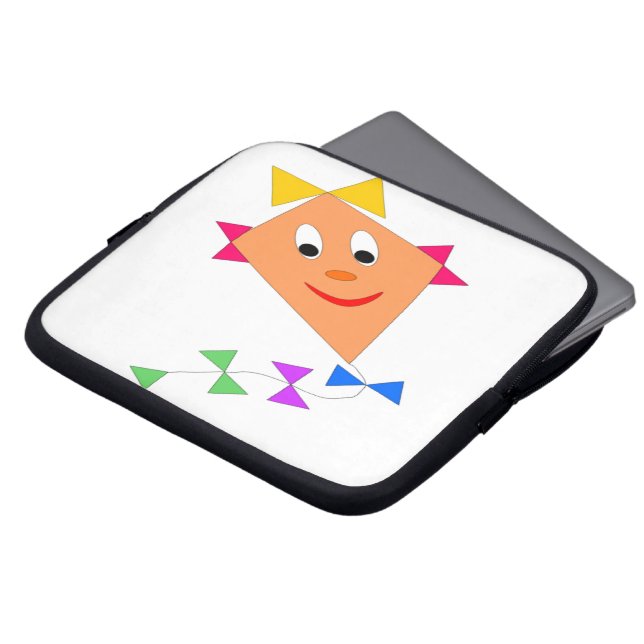 Schattigee vlieger laptop sleeve (Voorkant top)