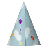 Schattigee vliegers Kinder Hoe de tijd vliegt Verj Feesthoedjes (Achterkant)