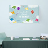 Schattigee vliegers Kinder Hoe de tijd vliegt Verj Spandoek (Beurs)