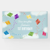 Schattigee vliegers Kinder Hoe de tijd vliegt Verj Spandoek (Horizontaal)