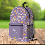 Schattigee vlinder bloemig, gepersonaliseerde Kind Bedrukte Rugzak<br><div class="desc">Super leuke,  leuke rugzak met een vlinder bloemenprint en de naam van je kind en extra bonuslijn tekst. Een telefoonnummer,  gezegde,  enz. toevoegen of verwijderen. Ruim genoeg voor boeken,  computer,  sportuitrusting en meer - of gebruik als reis-,  logeertas. Stijlvol en kleurrijk,  maar toch zeer functioneel - win,  win.</div>