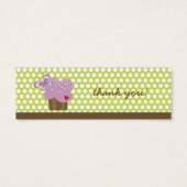 Schattigee Vlinder Cupcake Verjaardagsfeestje DIY  Mini Visitekaartjes (Achterkant)