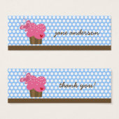 Schattigee Vlinder Cupcake Verjaardagsfeestje DIY  Mini Visitekaartjes (Voorkant /achterkant)