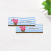 Schattigee Vlinder Cupcake Verjaardagsfeestje DIY  Mini Visitekaartjes (Bureau)