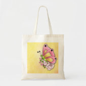 Schattigee vlinder en bloemetjes tote bag (Voorkant)