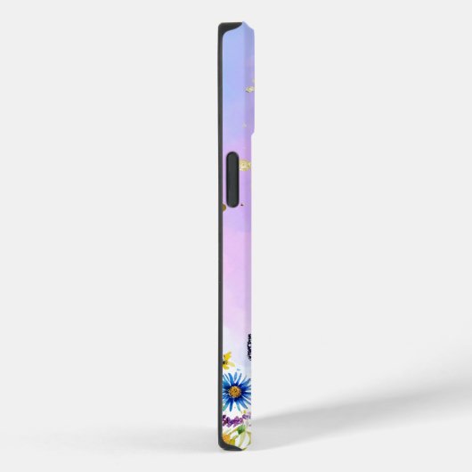 Schattigee vlinder en zachte pastelbasis Case-Mate iPhone case (Achterkant / Rechts)