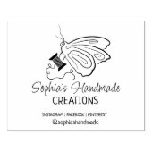 Schattigee vlinder naaien Custom handgemaakt Rubberstempel (Afrduk)