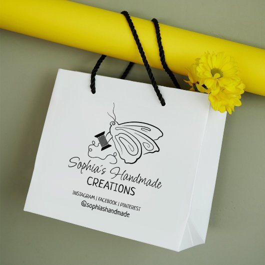 Schattigee vlinder naaien Custom handgemaakt Rubberstempel