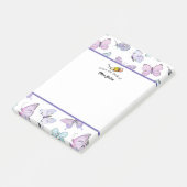 Schattigee vlinder patroon gepersonaliseerd post-it® notes (Schuin)