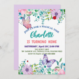 Schattigee vlinder Polka dot bloembloem Verjaardag Feestdagenkaart