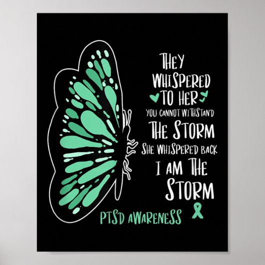 Schattigee vlinder PTSS Depressiepreventie US Army Poster (Voorkant)
