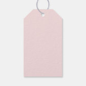 Schattigee Vlinder Roze Bloemen Baby shower Dank u Cadeaulabel (Achterkant)