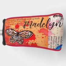 Schattigee Vlinder Waterverf  Boho Naam toevoegen