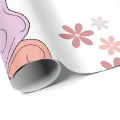 Schattigee vlinderbloemige kunst cadeaupapier (Rol Hoek)