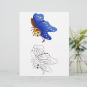 Schattigee vlinderkleurplaat (Staand voorkant)