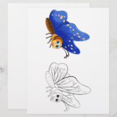 Schattigee vlinderkleurplaat (Voorkant / Achterkant)