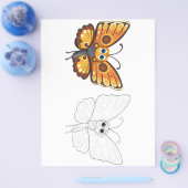 Schattigee vlinderkleurplaat flyer (Enkel)