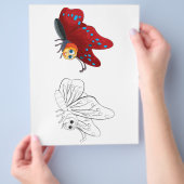 Schattigee vlinderkleurplaat flyer (Hand)