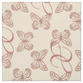 Schattigee Vlinders & Aangepast Monogram Patroon Stof (Swatch)