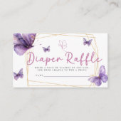 Schattigee Vlinders Baby shower Luier Raffle Ticke Informatiekaartje (Voorkant)