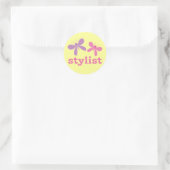Schattigee Vlinders Beauty Stylist Ronde Sticker (Tas)