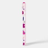 Schattigee vlinders en bloemen op roze Case-Mate iPhone case (Achterkant / Links)