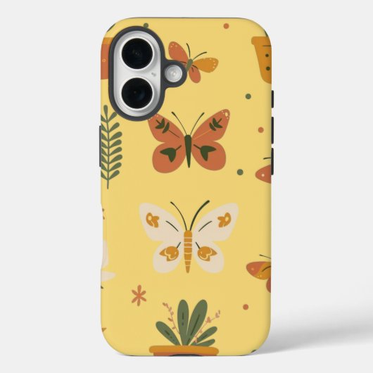 Schattigee vlinders en potten Case-Mate iPhone case (Achterkant)