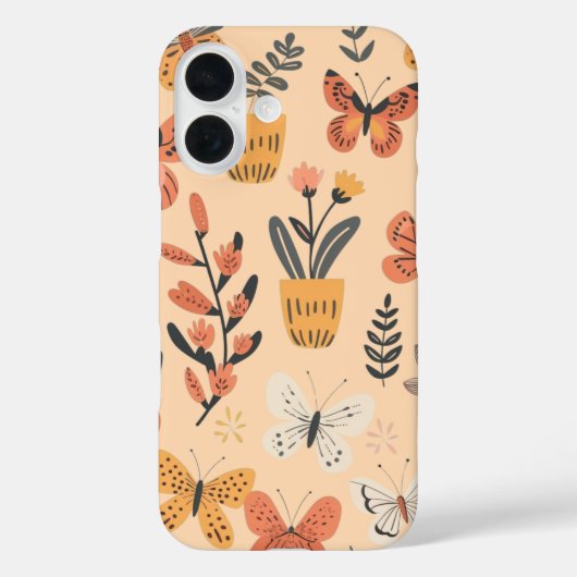 Schattigee vlinders en potten Case-Mate iPhone case (Achterkant)