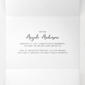 Schattigee vlinders rondom Baby shower Drieluik Aankondiging (Binnenkant midden)