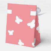 Schattigee vlinders roze lente baby shower feest bedankdoosjes (Achterkant)