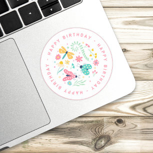 Schattigee vlinderverjaardag Sticker: het bloed va Ronde Sticker